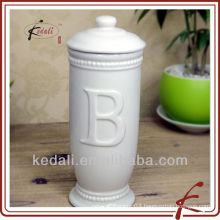white glaze ceramic face tissue box cover